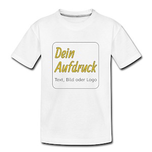 Teenager Premium Bio T-Shirt mit Text, Bild oder Logo bedrucken lassen