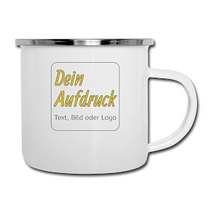 Emaille-Tasse mit Text, Bild oder Logo bedrucken lassen