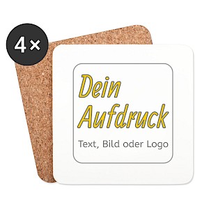 Untersetzer (4er-Set) mit Text, Bild oder Logo bedrucken lassen