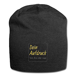 Jersey-Beanie mit Text, Bild oder Logo bedrucken lassen