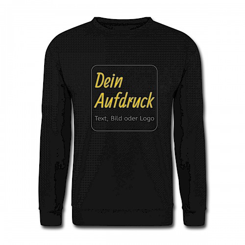 Unisex Pullover Schwarz mit Text, Bild oder Logo bedrucken lassen