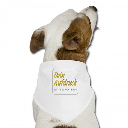 Hunde-Bandana Weiß mit Text, Bild oder Logo bedrucken lassen