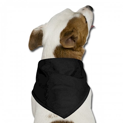 Hunde-Bandana Vorne in der Farbe Schwarz bedrucken lassen