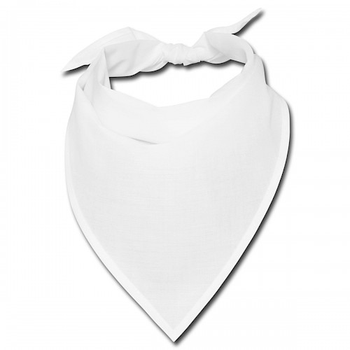 Bandana Vorne in der Farbe Weiß bedrucken lassen