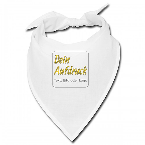 Bandana Weiß mit Text, Bild oder Logo bedrucken lassen