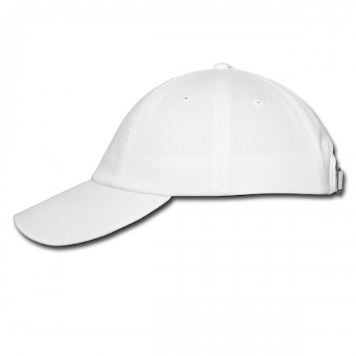 Baseballkappe Links in der Farbe Weiß/Weiß bedrucken lassen