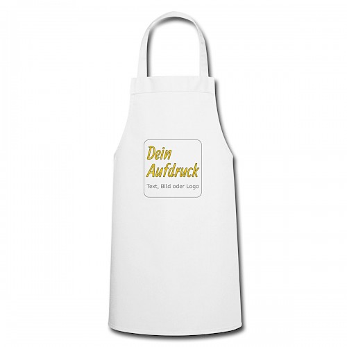 Kochschürze Weiß mit Text, Bild oder Logo bedrucken lassen