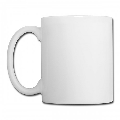 Tasse Links in der Farbe Weiß bedrucken lassen