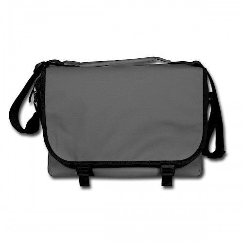 Umhängetasche Vorne in der Farbe Graphit/Schwarz bedrucken lassen