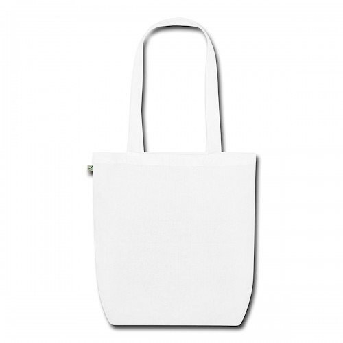Bio-Stoffbeutel Vorne in der Farbe Weiß bedrucken lassen