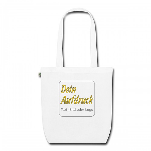 Bio-Stoffbeutel Weiß mit Text, Bild oder Logo bedrucken lassen