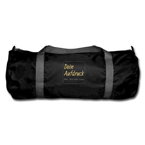 Sporttasche Schwarz mit Text, Bild oder Logo bedrucken lassen