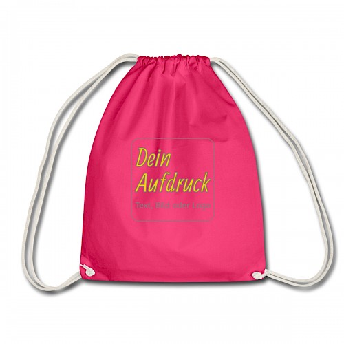Turnbeutel Fuchsia mit Text, Bild oder Logo bedrucken lassen
