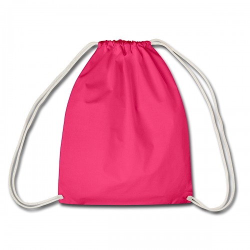 Turnbeutel Hinten in der Farbe Fuchsia bedrucken lassen