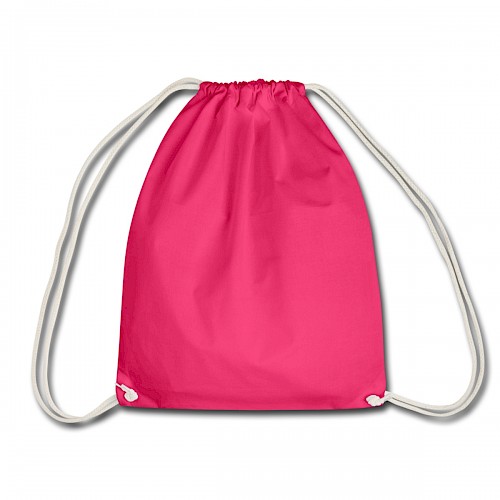 Turnbeutel Vorne in der Farbe Fuchsia bedrucken lassen