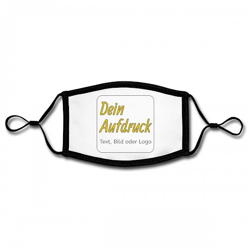 Kontrastmaske, einstellbar (Small) Weiß/Schwarz mit Text, Bild oder Logo bedrucken lassen