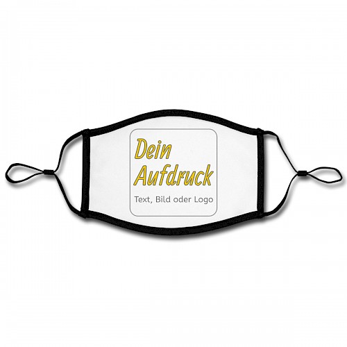 Kontrastmaske, einstellbar (Large) Weiß/Schwarz mit Text, Bild oder Logo bedrucken lassen