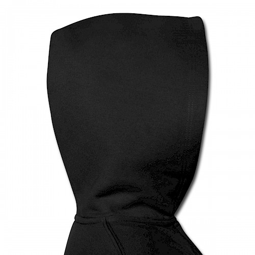 Kinder Premium Kapuzenjacke Kapuze rechts in der Farbe Schwarz bedrucken lassen