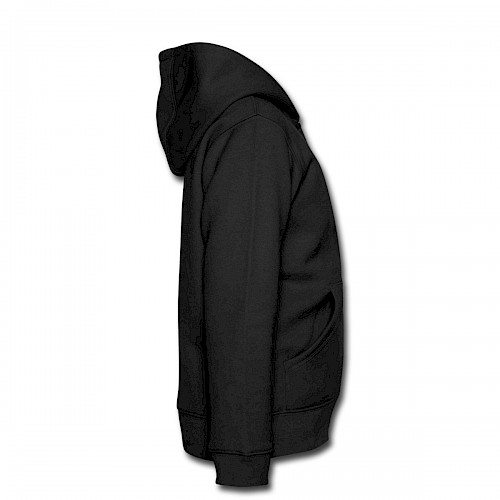 Kinder Premium Kapuzenjacke Rechts in der Farbe Schwarz bedrucken lassen