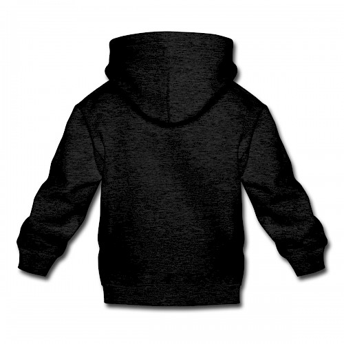 Kinder Premium Hoodie Hinten in der Farbe Anthrazit bedrucken lassen