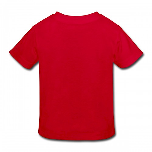 Kinder Bio-T-Shirt Hinten in der Farbe Rot bedrucken lassen