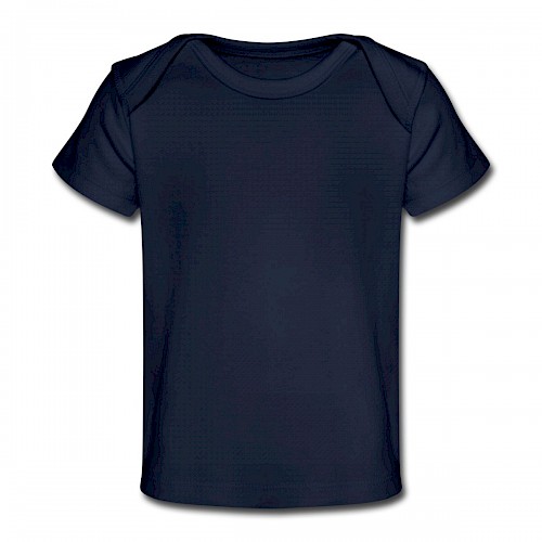 Baby Bio-T-Shirt Vorne in der Farbe Dunkelnavy bedrucken lassen