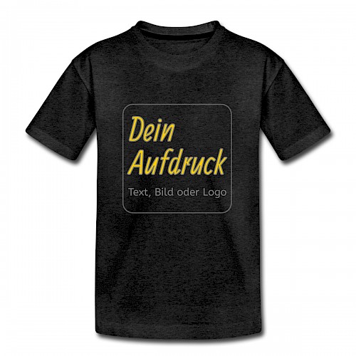 Teenager Premium T-Shirt Anthrazit mit Text, Bild oder Logo bedrucken lassen