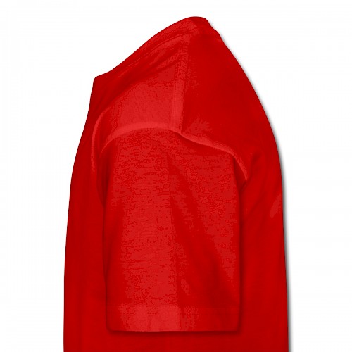 Teenager Premium T-Shirt Links in der Farbe Rot bedrucken lassen