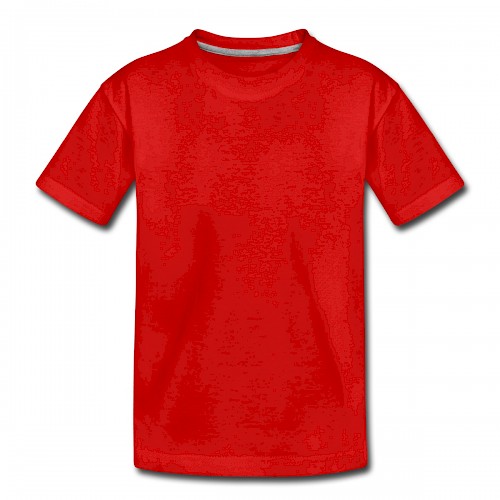 Teenager Premium T-Shirt Vorne in der Farbe Rot bedrucken lassen