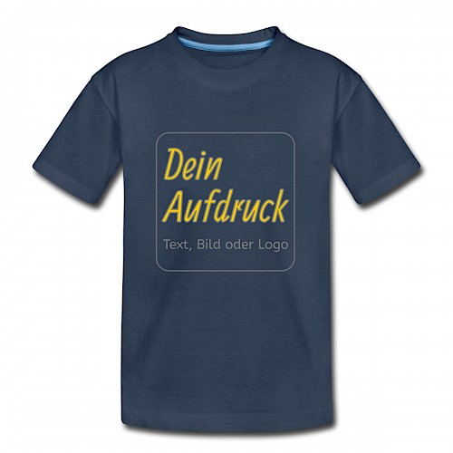 Teenager Premium T-Shirt Navy mit Text, Bild oder Logo bedrucken lassen