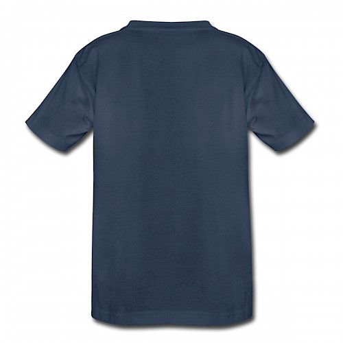 Teenager Premium T-Shirt Hinten in der Farbe Navy bedrucken lassen
