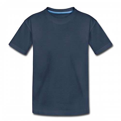Teenager Premium T-Shirt Vorne in der Farbe Navy bedrucken lassen