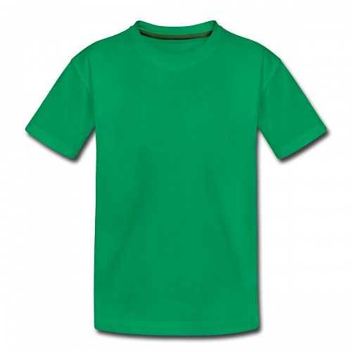 Teenager Premium T-Shirt Vorne in der Farbe Kelly Green bedrucken lassen