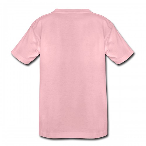 Kinder Premium T-Shirt Hinten in der Farbe Hellrosa bedrucken lassen