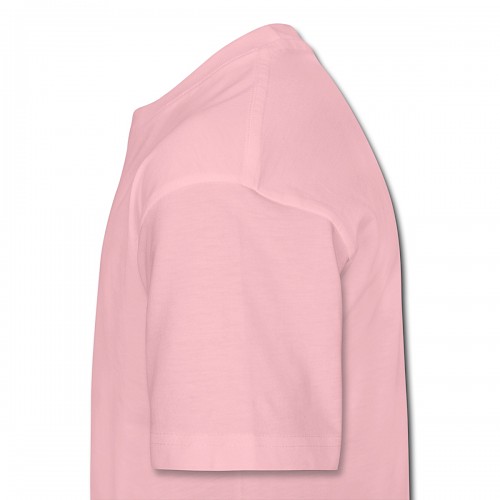 Kinder Premium T-Shirt Links in der Farbe Hellrosa bedrucken lassen