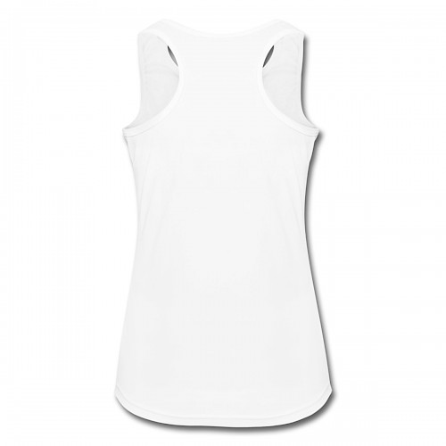Frauen Tank Top atmungsaktiv Hinten in der Farbe Weiß bedrucken lassen