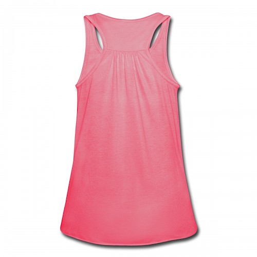 Federleichtes Frauen Tank Top Hinten in der Farbe Neonpink bedrucken lassen