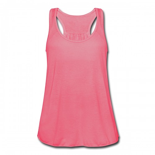 Federleichtes Frauen Tank Top Vorne in der Farbe Neonpink bedrucken lassen