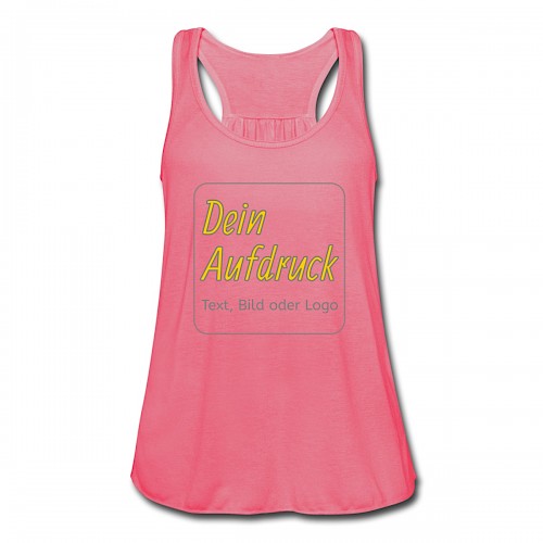 Federleichtes Frauen Tank Top Neonpink mit Text, Bild oder Logo bedrucken lassen