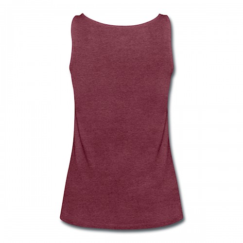Frauen Premium Tank Top Hinten in der Farbe Bordeauxrot meliert bedrucken lassen