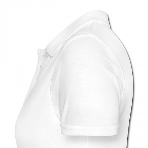 Frauen Polo Shirt Links in der Farbe Weiß bedrucken lassen