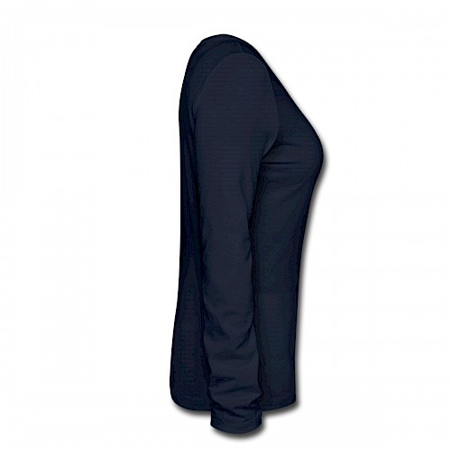 Frauen Bio-Langarmshirt von Stanley & Stella Rechts in der Farbe Navy bedrucken lassen
