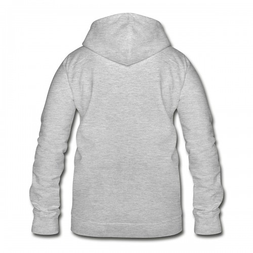 Frauen Hoodie Hinten in der Farbe Hellgrau meliert bedrucken lassen