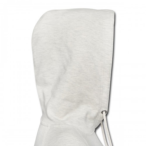 Frauen Cropped Hoodie Kapuze rechts in der Farbe Beige meliert bedrucken lassen