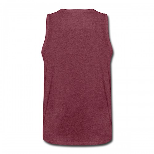 Männer Premium Tank Top Hinten in der Farbe Bordeauxrot meliert bedrucken lassen