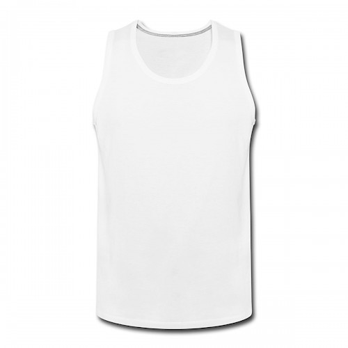Männer Premium Tank Top Vorne in der Farbe Weiß bedrucken lassen