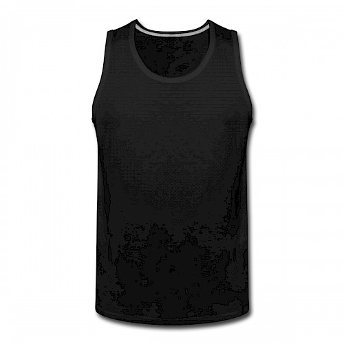 Männer Premium Tank Top Vorne in der Farbe Schwarz bedrucken lassen