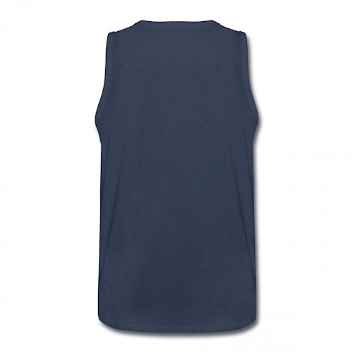 Männer Premium Tank Top Hinten in der Farbe Navy bedrucken lassen