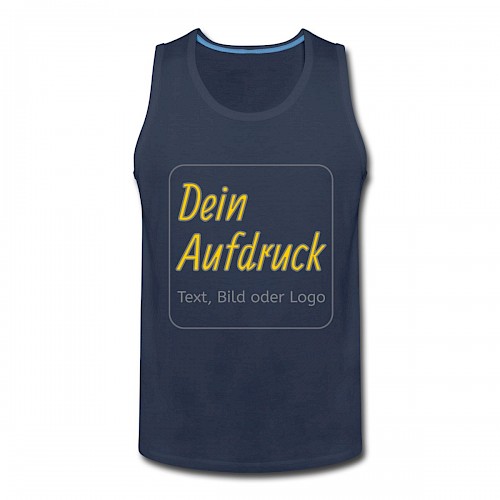 Männer Premium Tank Top Navy mit Text, Bild oder Logo bedrucken lassen