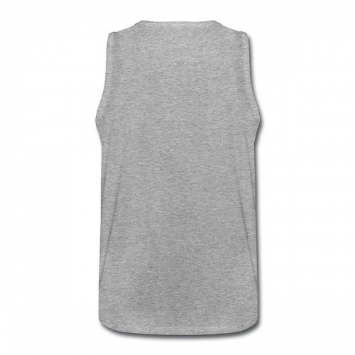 Männer Premium Tank Top Hinten in der Farbe Grau meliert bedrucken lassen